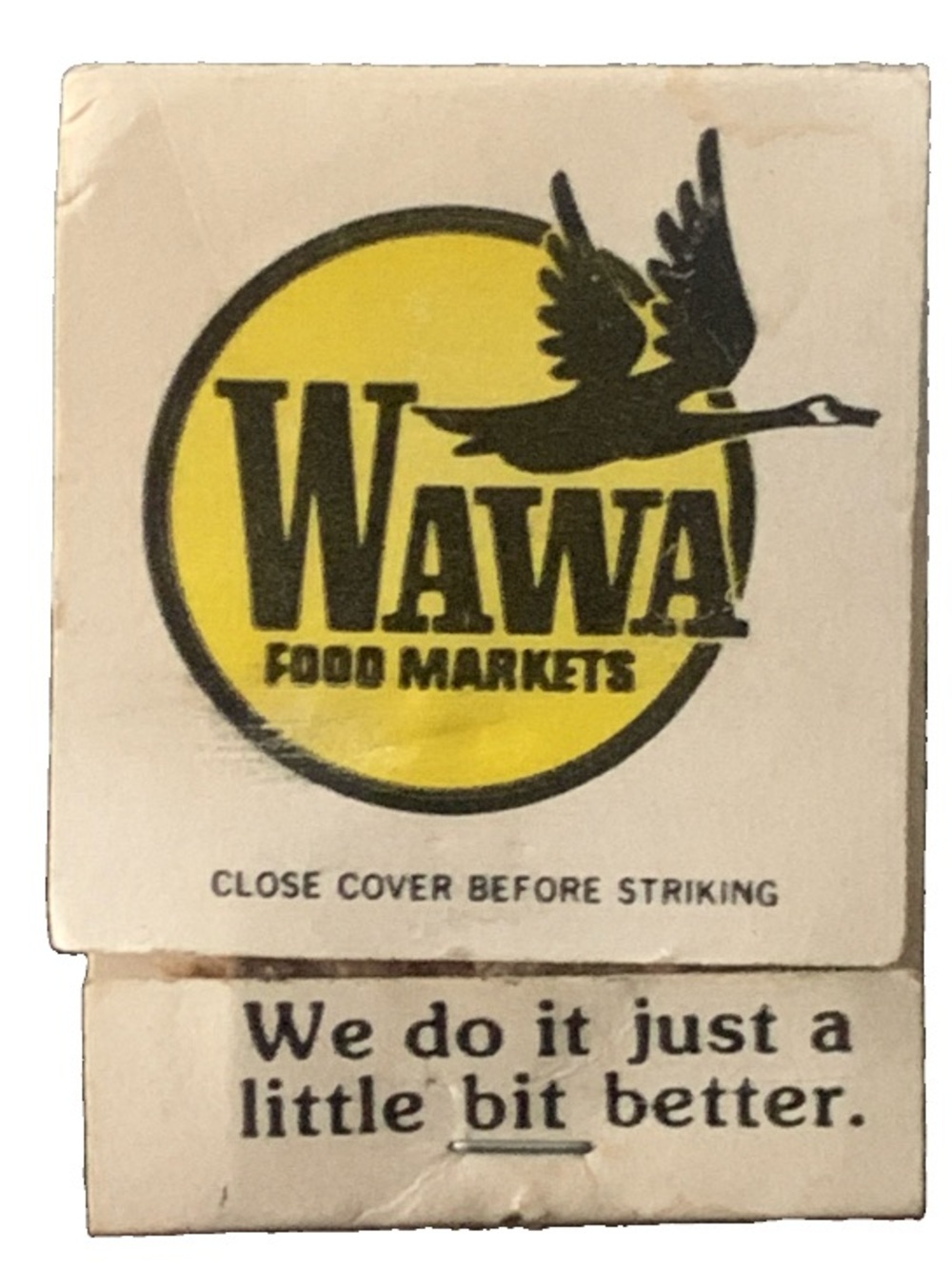 Vintage Matchbook WAWA Food Markets We Do It Just a Little Better